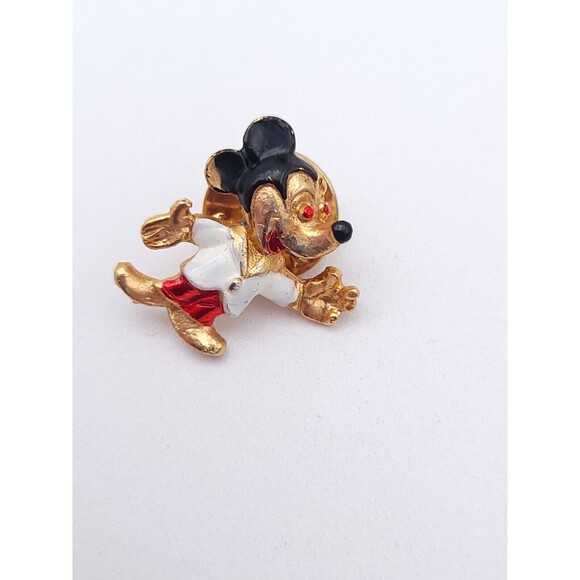 Vintage Signed Walt Disney Productions Enamel Mickey Mouse Pin Or Brooch 3/4" - Picture 2 of 6